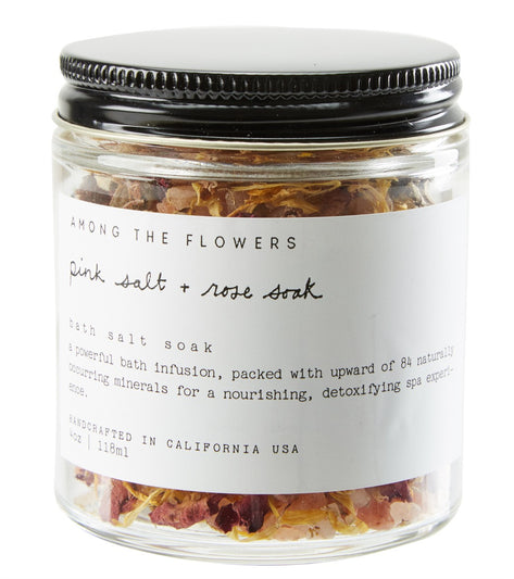 Among The Flowers Pink Salt + Rose Bath Soak