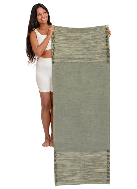 Oko Living Sunstone Organic Cotton Herbal Yoga Rug