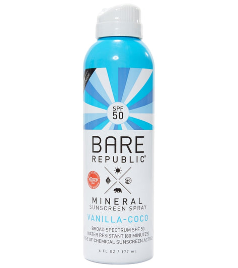 BARE Republic Mineral SPF 50 Vanilla-Coco Sunscreen Spray (6 oz)