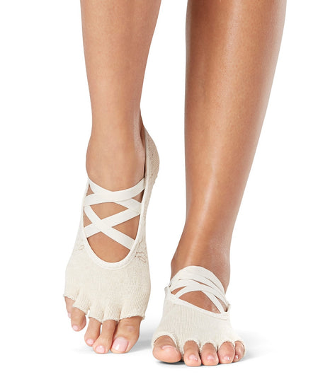 Toesox Organic Elle Grip Half Toe Socks
